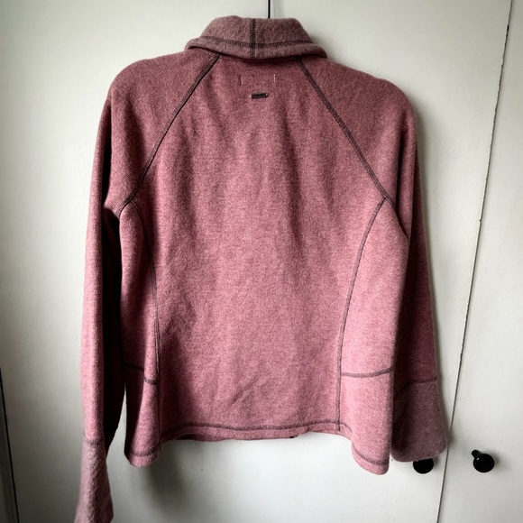 prAna Button Front Knit Jacket | Cozy PNW Layer | Pink Heather | Medium - Picture 6 of 11